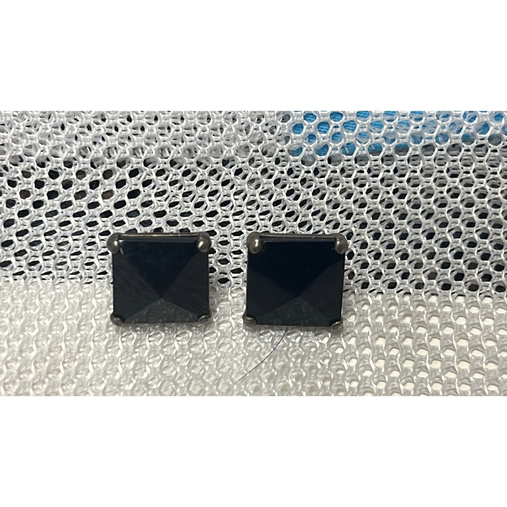 Black onyx Square Stud Earrings